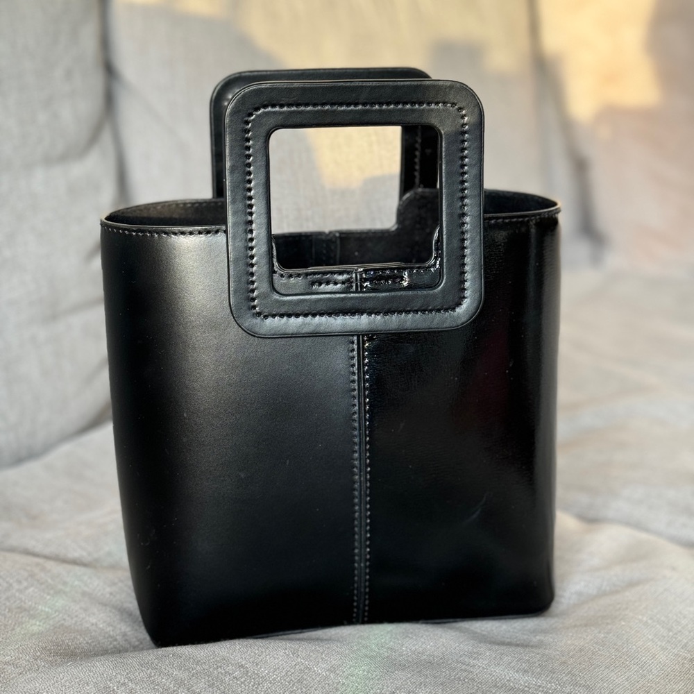 Staud mini Shirley split leather tote